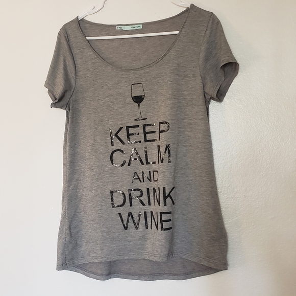 Maurices Tops - Keep calm and drink wine tee